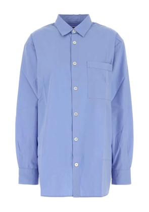 TEKLA poplin pocket shirt - Blue