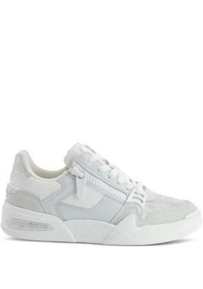 Giuseppe Zanotti Gz-ghost zip embellished sneakers - White