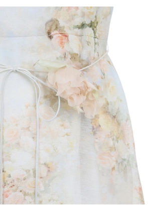 ZIMMERMANN Memento floral-print midi dress - White