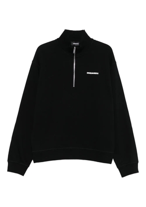 DSQUARED2 half-zip cotton sweatshirt - Black