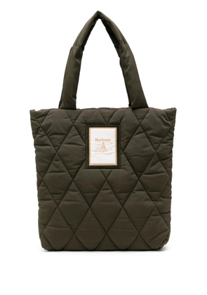 Barbour logo-patch tote bag - Green