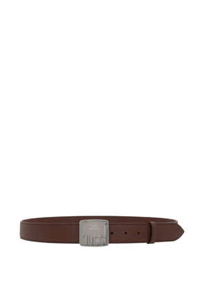 Gucci logo-plaque leather belt - Brown