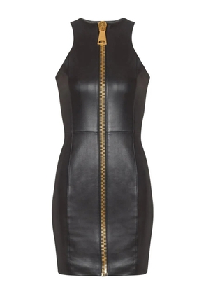 Balmain leather mini dress - Black