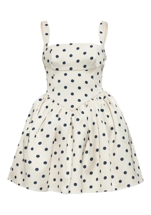 Self-Portrait satin mini dress - White