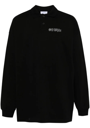 Off-White Gang-print polo shirt - Black