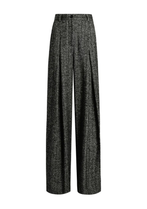 Dolce & Gabbana pleated tweed trousers - Black