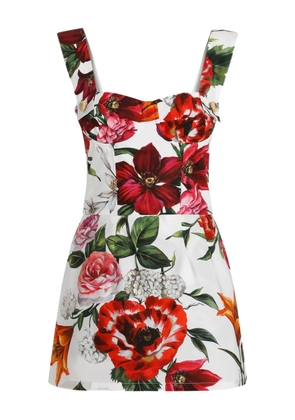 Dolce & Gabbana floral-print dress - White