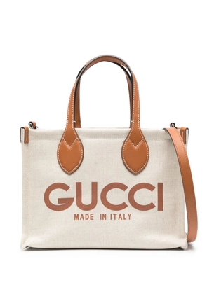 Gucci mini logo-print tote bag - Neutrals