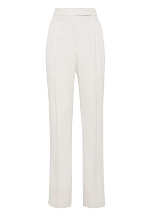 Brunello Cucinelli high-waisted tailored trousers - White