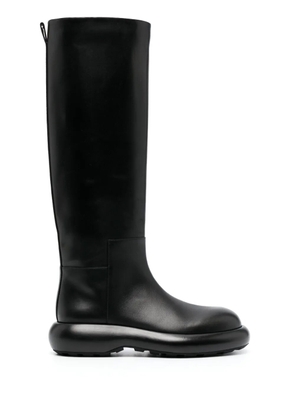 Jil Sander knee-high flat leather boots - Black