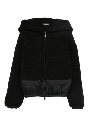 Emporio Armani hooded zip-up jacket - Black