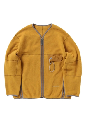 and Wander zip nylon-pocket fleece jacket - Yellow