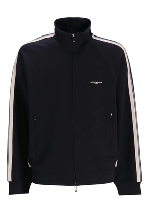 Emporio Armani side-stripe zip-up track jacket - Black