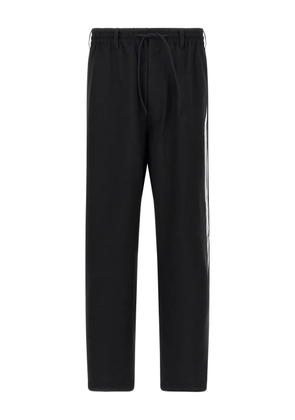 Y-3 side-stripe drawstring trousers - Black