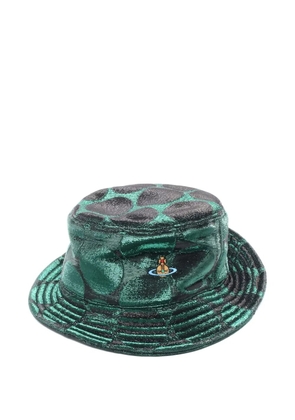 Vivienne Westwood Pre-Owned 2020s polkadots Orb-embroidery bucket hat - Green