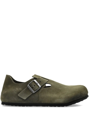 Birkenstock London buckle-detail suede mules - Green