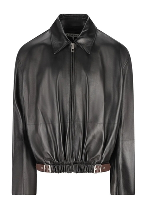 LOEWE belted leather jacket - Black