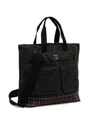 Barbour logo-patch tote bag - Black