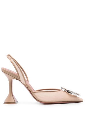 Amina Muaddi 95mm Begum pumps - Neutrals