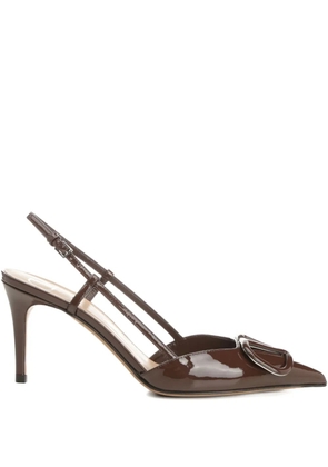 Valentino Garavani 80mm VLogo slingback pumps - Brown