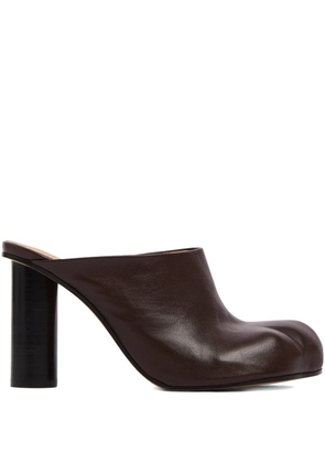 JW Anderson leather heeled mules - Brown