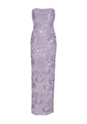 ROTATE BIRGER CHRISTENSEN floral-mesh maxi dress - Purple