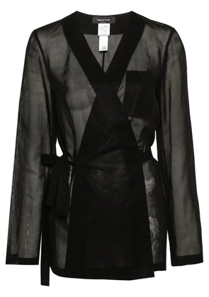 Fabiana Filippi moire wrap shirt - Black