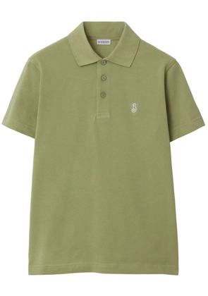 Burberry logo-embroidered polo shirt - Green