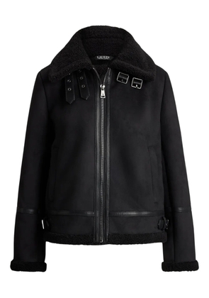 Lauren Ralph Lauren shearling zip-up jacket - Black