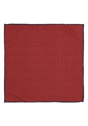 Brunello Cucinelli chevron pocket square - Red
