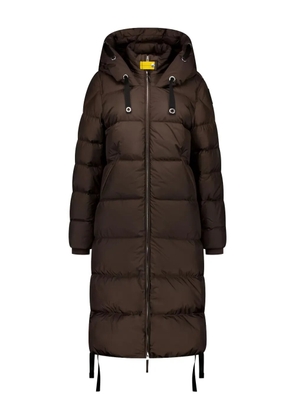 Parajumpers Lodenfry hooded longline puffer coat - Brown