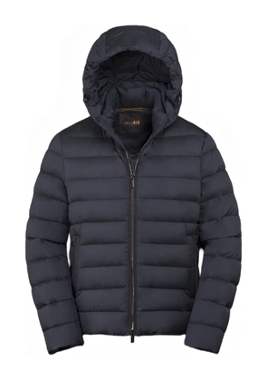 Moorer hooded-quilted jacket - Blue