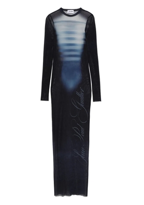 Jean Paul Gaultier mesh maxi dress - Blue