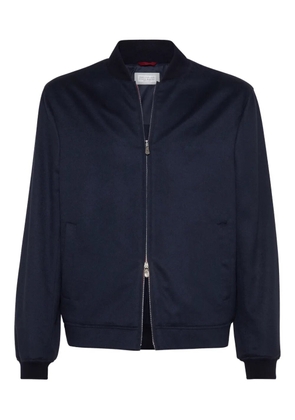 Brunello Cucinelli cashmere bomber jacket - Blue