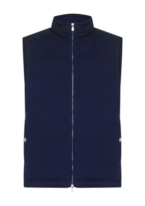 Brunello Cucinelli stand-collar zip-front gilet - Blue