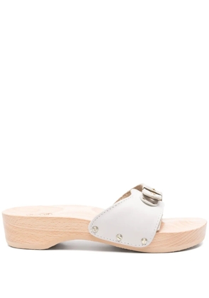 Scholl 35mm leather platform sandals - White