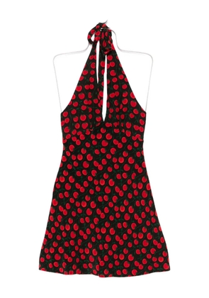 STAUD Lucca tomato-print mini dress - Black