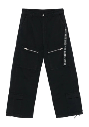 44 LABEL GROUP logo-tape trousers - Black