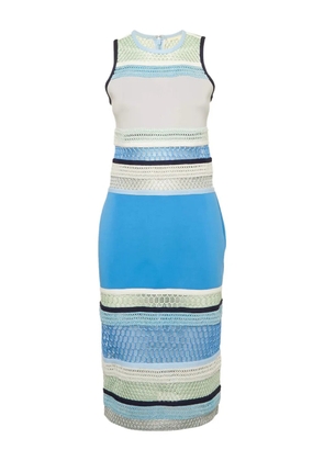 Simkhai pre-owned striped-pattern midi ress - Blue
