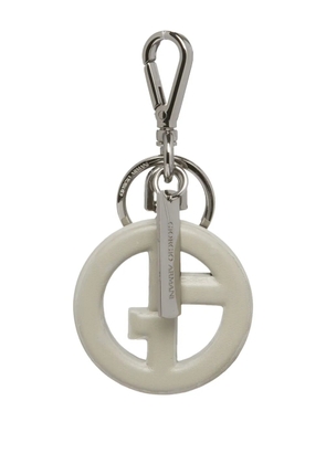 Giorgio Armani logo-plaque keyring - Neutrals