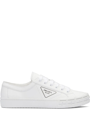 Prada logo print low-top sneakers - White