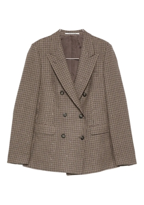 Tagliatore houndstooth double-breasted blazer - Brown