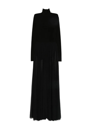 Norma Kamali long-sleeve pleated dress - Black