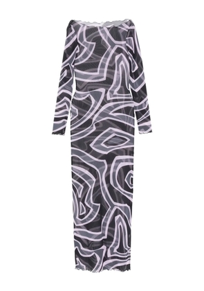 PUCCI abstract-print long-sleeve maxi dress - Black