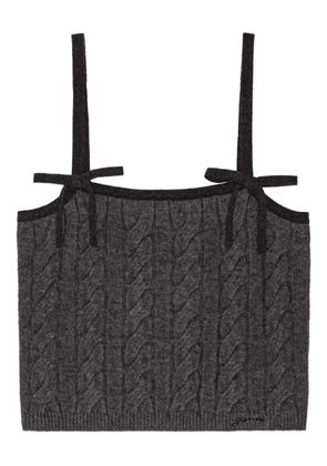 GANNI cable-knit sleeveless top - Grey
