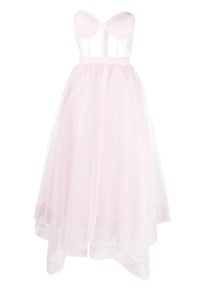 Alexander McQueen strapless boned-bodice dress - Pink