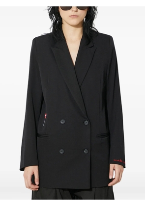 Fiorucci double-breasted embroidered blazer - Black