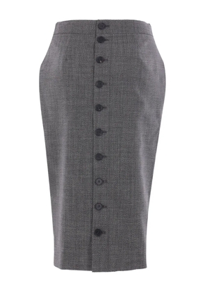 Alexander McQueen button-front wool skirt - Grey