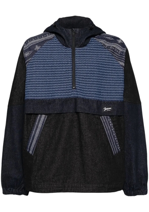 FIVE CM half-zip denim jacket - Blue