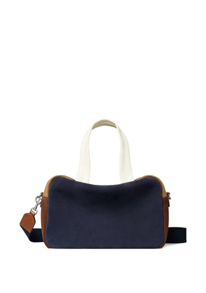 Tory Burch colorblock suede satchel bag - Blue